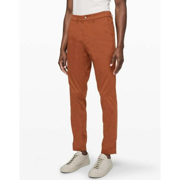 Lululemon Commission Pant Slim *Warpstreme Dark Terracotta 32x31 EUC - Picture 1 of 7
